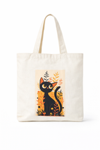 DTF Tote – Black Cat Sketch